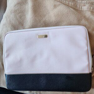 KATE SPADE New York Leather Padded Zipper Laptop Sleeve